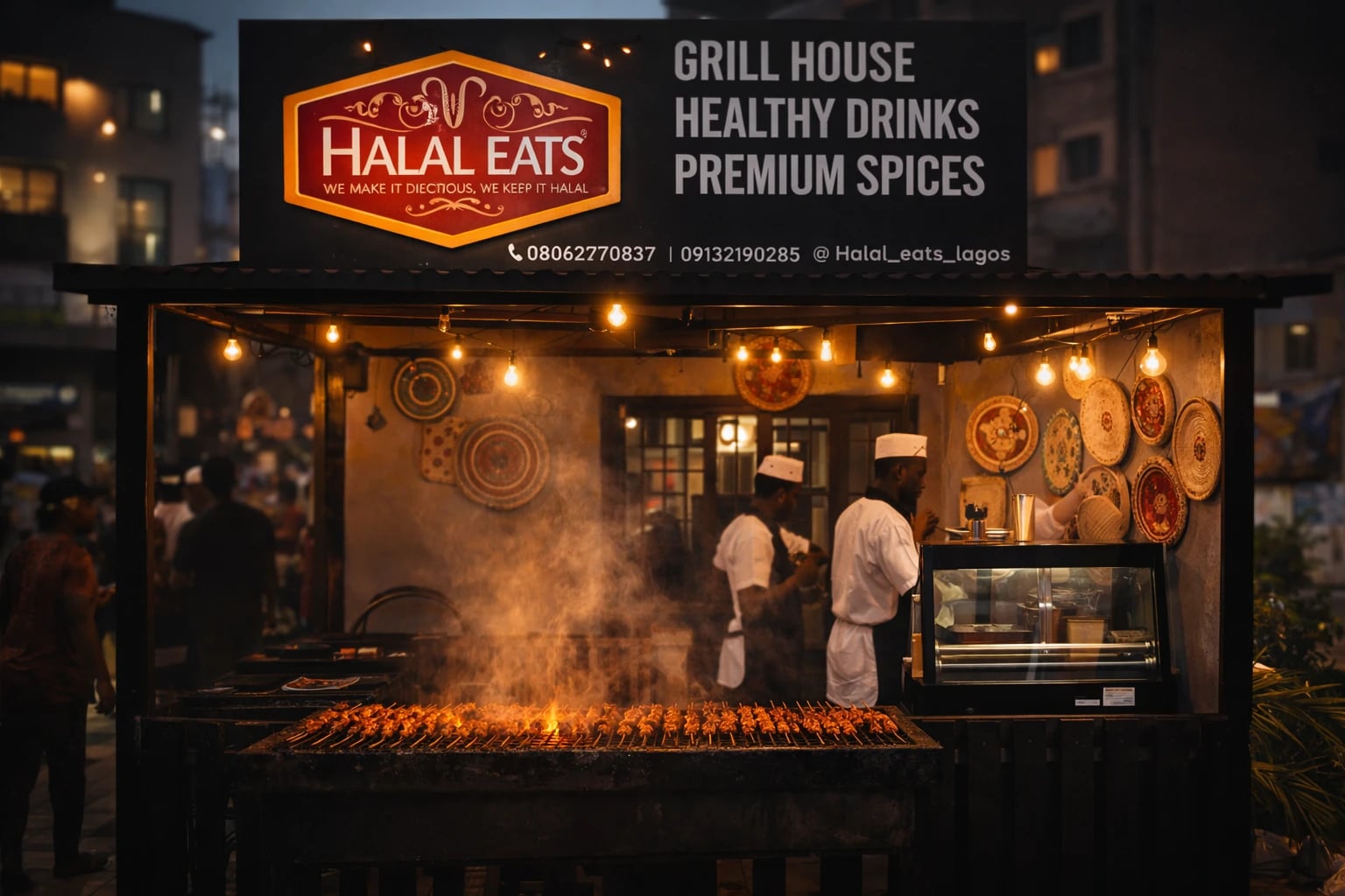 Halal Eats kitchen and food preparation